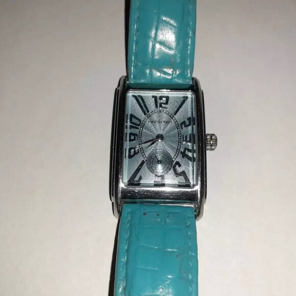 HAMILTON-Ardmore H114110-Analog Wristwatch-Rare Silver Blue Dial/Blue Strap-EX - Picture 2 of 11